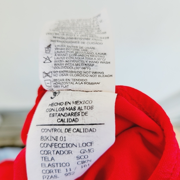 Joe Snyder Shining Enhancement Bikini Brief Red JS01 size medium - Picture 9 of 11